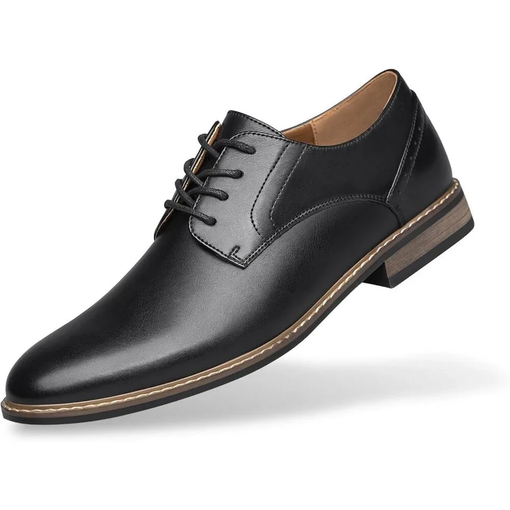 Men's Black Oxford Formal Dress Business Comfortable Classic Lace Up Shoes